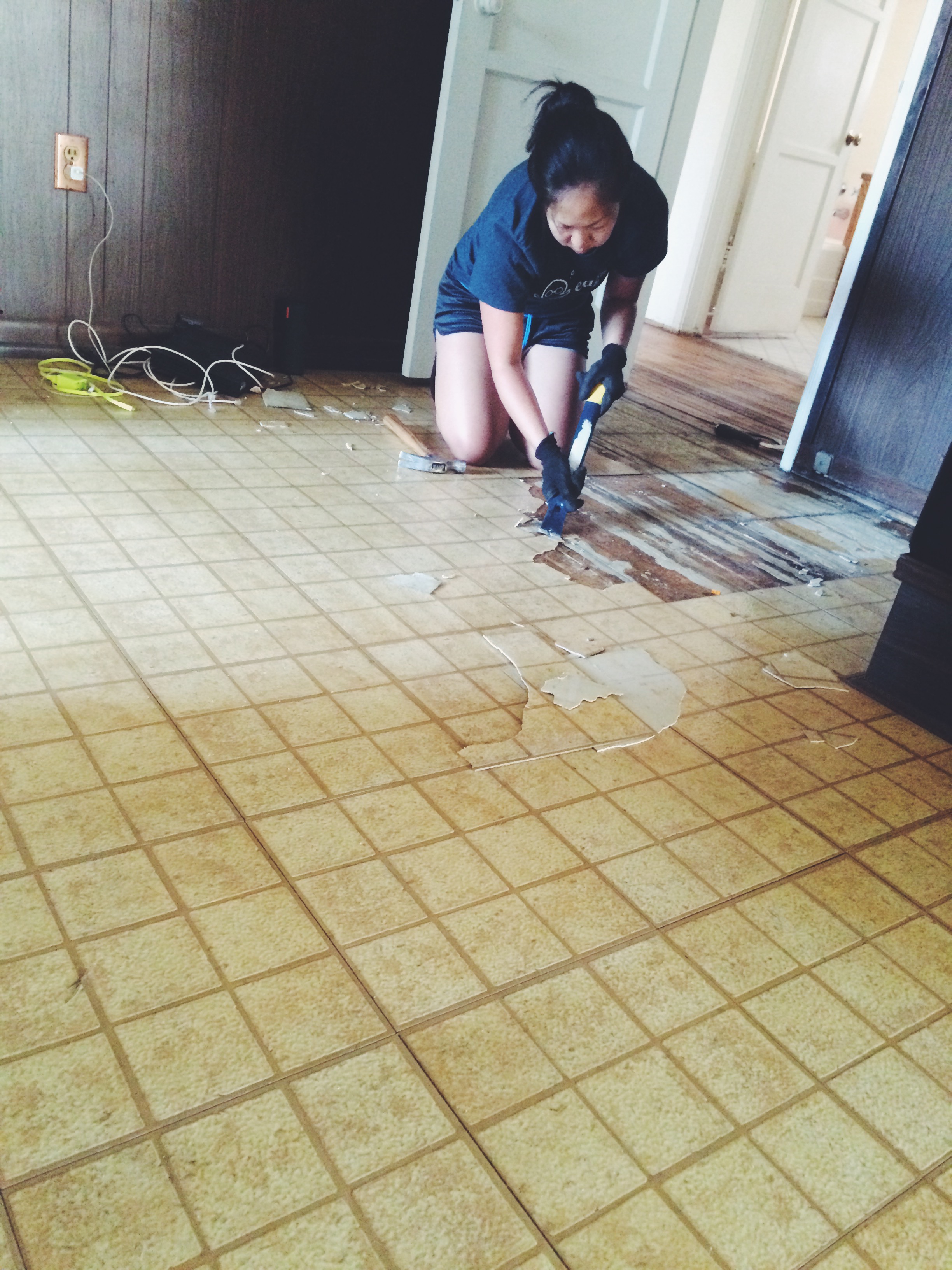 Destroying linoleum